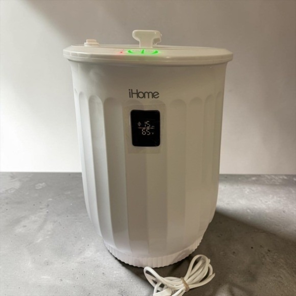 iHome 20L Luxury Towel Warmer Bucket White LED Display Aromatherapy 19in Tall